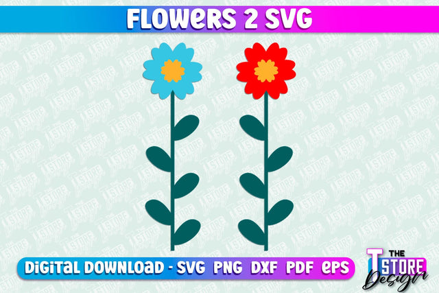 Flower SVG Design | Flower Templates | Leaf & Botanical Elements v.2 SVG The T Store Design 