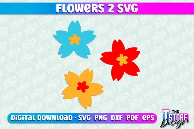 Flower SVG Design | Flower Templates | Leaf & Botanical Elements v.2 SVG The T Store Design 