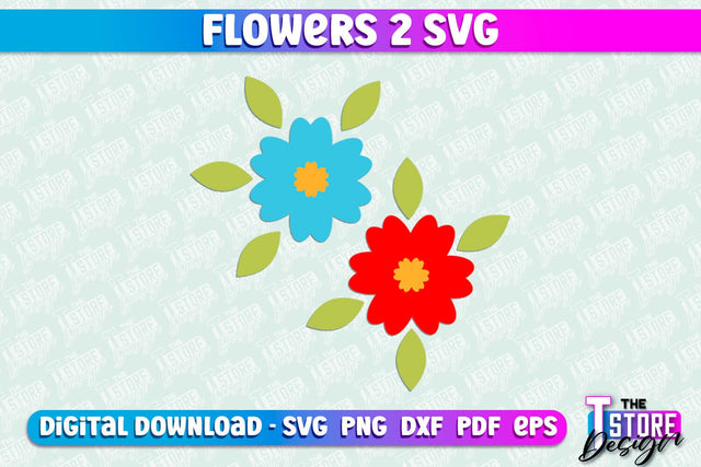 Flower SVG Design | Flower Templates | Leaf & Botanical Elements v.2 SVG The T Store Design 