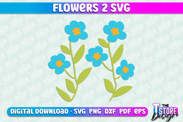 Flower SVG Design | Flower Templates | Leaf & Botanical Elements v.2 SVG The T Store Design 
