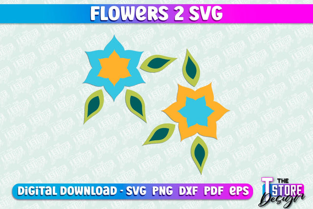 Flower SVG Design | Flower Templates | Leaf & Botanical Elements v.2 SVG The T Store Design 