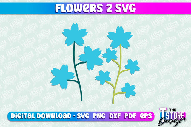 Flower SVG Design | Flower Templates | Leaf & Botanical Elements v.2 SVG The T Store Design 