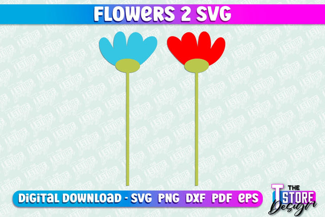 Flower SVG Design | Flower Templates | Leaf & Botanical Elements v.2 SVG The T Store Design 