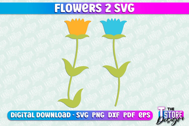 Flower SVG Design | Flower Templates | Leaf & Botanical Elements v.2 SVG The T Store Design 