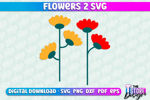 Flower SVG Design | Flower Templates | Leaf & Botanical Elements v.2 SVG The T Store Design 