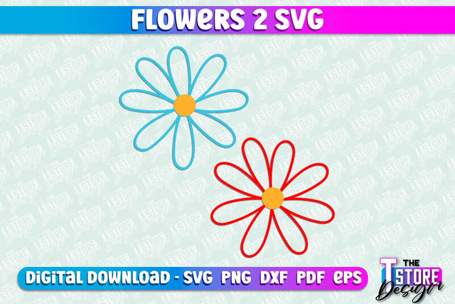 Flower SVG Design | Flower Templates | Leaf & Botanical Elements v.2 SVG The T Store Design 