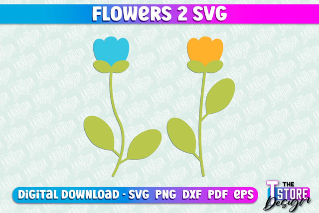 Flower SVG Design | Flower Templates | Leaf & Botanical Elements v.2 SVG The T Store Design 