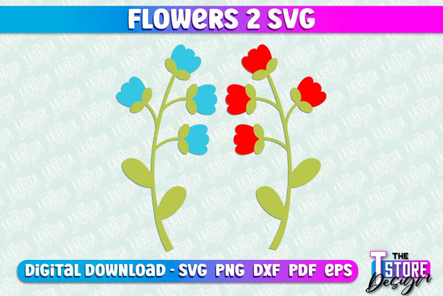 Flower SVG Design | Flower Templates | Leaf & Botanical Elements v.2 SVG The T Store Design 