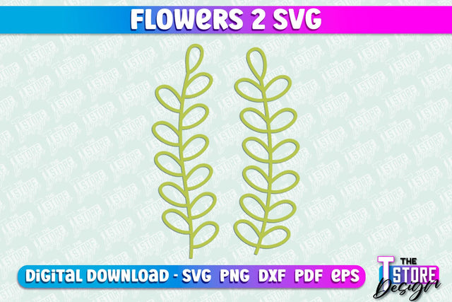 Flower SVG Design | Flower Templates | Leaf & Botanical Elements v.2 SVG The T Store Design 