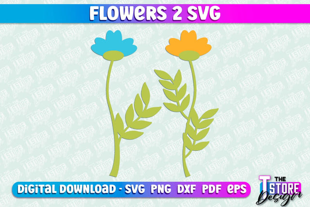 Flower SVG Design | Flower Templates | Leaf & Botanical Elements v.2 SVG The T Store Design 
