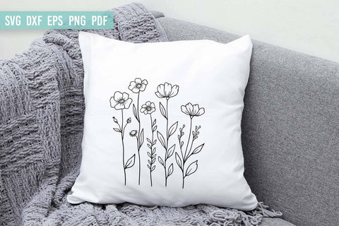 Flower SVG File | Bouquet of wildflower SVG Irina Ostapenko 