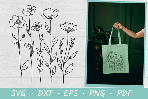 Flower SVG File | Bouquet of wildflower SVG Irina Ostapenko 