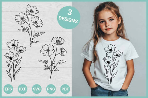 Flower SVG | Wildflower SVG | Bouquet of flower SVG Irina Ostapenko 