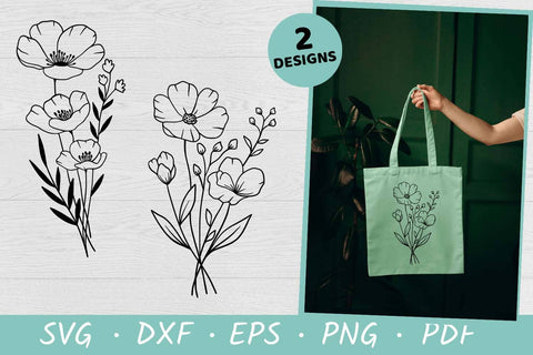 Flower SVG | Wildflower SVG | Bouquet of flower SVG Irina Ostapenko 