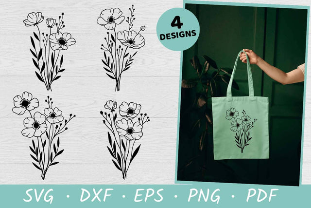 Flower SVG | Wildflower SVG | Bouquet of flowers SVG Irina Ostapenko 