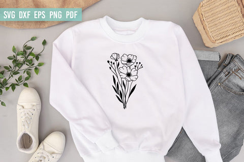 Flower SVG | Wildflower SVG | Bouquet of flowers SVG Irina Ostapenko 