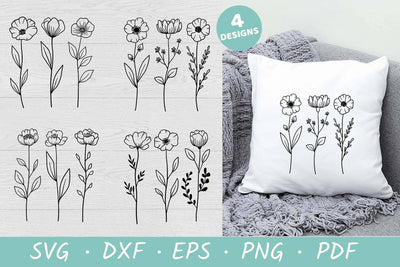 Flower SVG | Wildflower SVG File SVG Irina Ostapenko 
