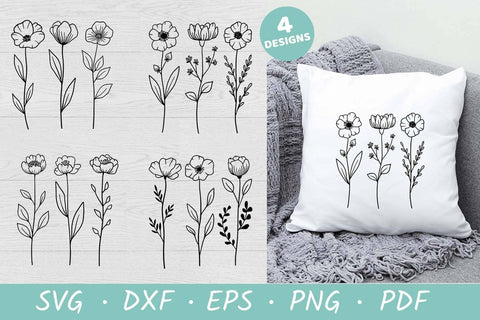 Flower SVG | Wildflower SVG File SVG Irina Ostapenko 