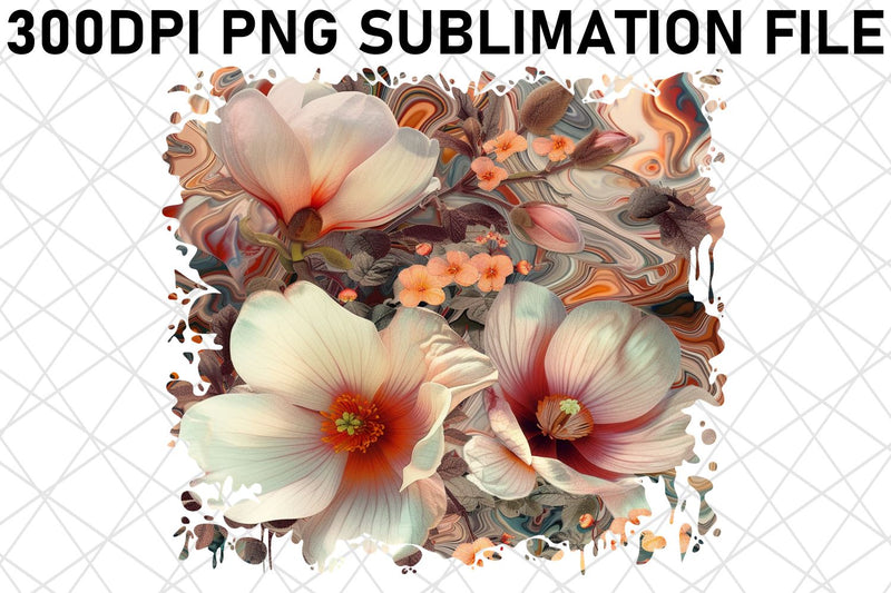 Flower Symphony Sublimation Art Vibrant Color Sublimation afrosvg 