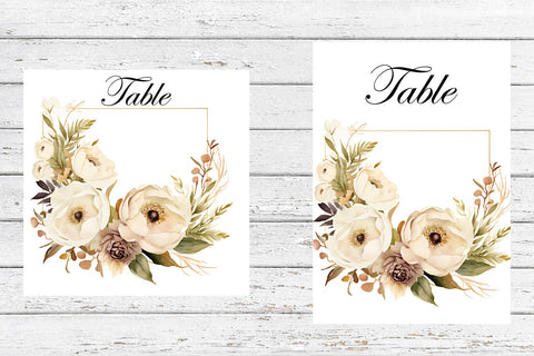 Flower Table Card Sublimation PNG. Seating Name PNG Sublimation Olga Terlyanskaya 