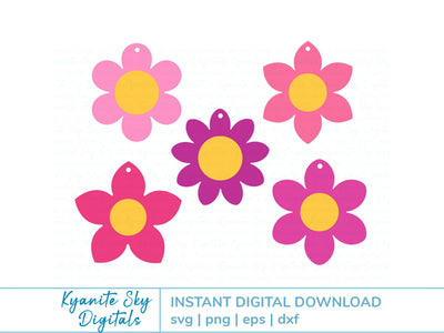 Flower Tags layered SVG gift tag cut files SVG Kyanite Sky Digitals 
