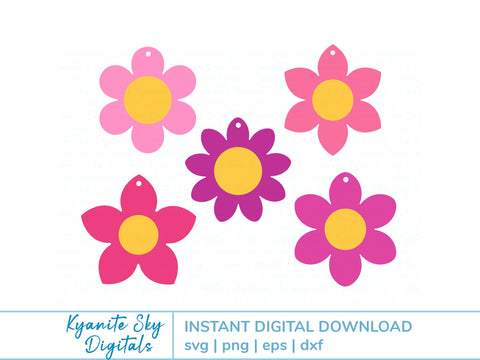 Flower Tags layered SVG gift tag cut files SVG Kyanite Sky Digitals 