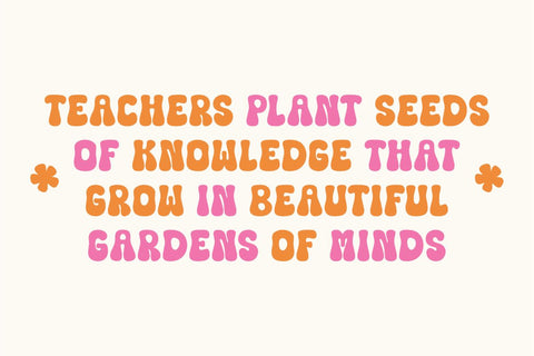 Flower Teacher - Fun Groovy Font Font Masyafi Studio 