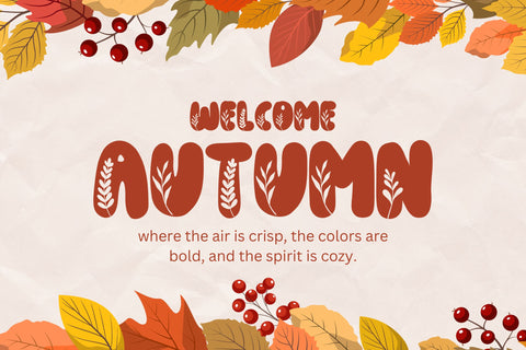 Flower Thanksgiving Font Font Dm Letter Studio 