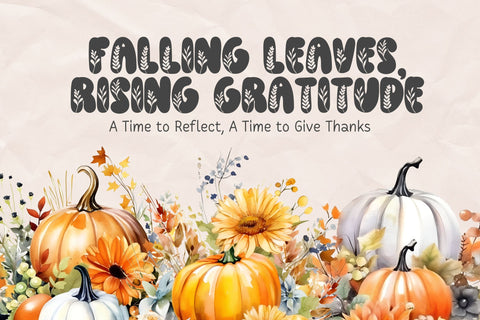 Flower Thanksgiving Font Font Dm Letter Studio 