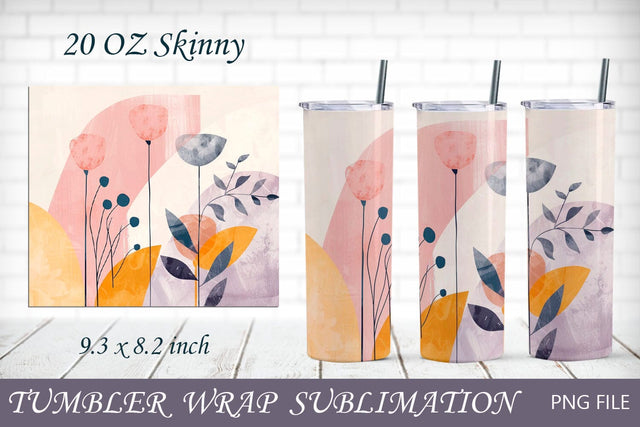 Flower tumbler wrap, Floral 20 oz tumbler sublimation Sublimation AnastasiyaArtDesign 