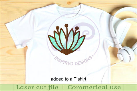 Flower two layer laser cut outs SVG file d4 SVG APInspireddesigns 