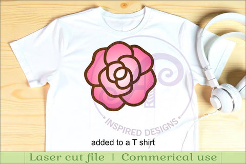 Flower two layer laser cut outs SVG file d5 SVG APInspireddesigns 