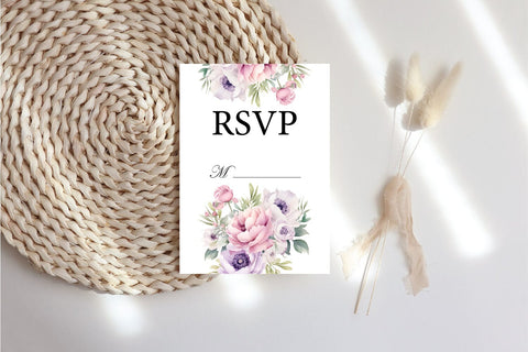 Flower Wedding Card PNG. Watercolor Spring Floral PNG Sublimation Olga Terlyanskaya 