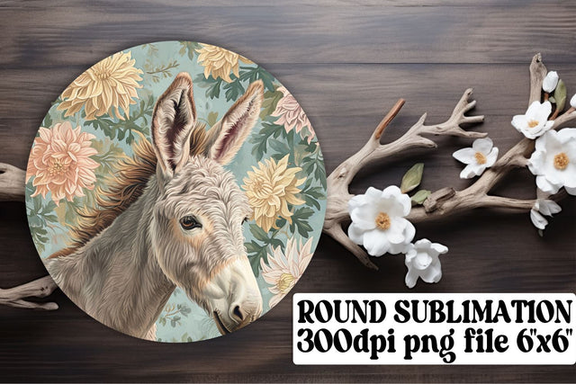 Flower Wildlife Circle Coaster Assortment Sublimation afrosvg 