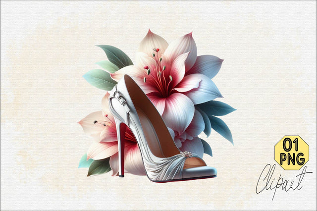 Flower with High Heels Sublimation Clipart Sublimation SVGArt 
