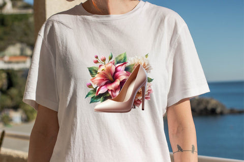 Flower with High Heels Sublimation Clipart Sublimation SVGArt 