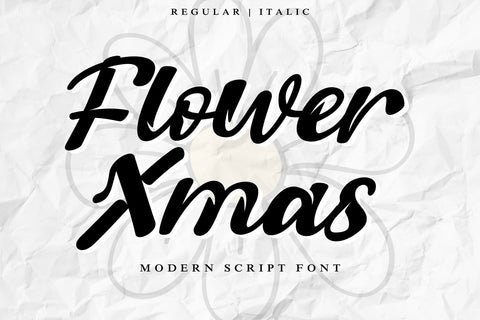 Flower Xmas Font Afandi Studio 