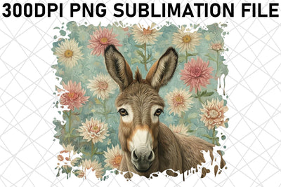 Flowered Barnyard Friends PNG Design Sublimation afrosvg 