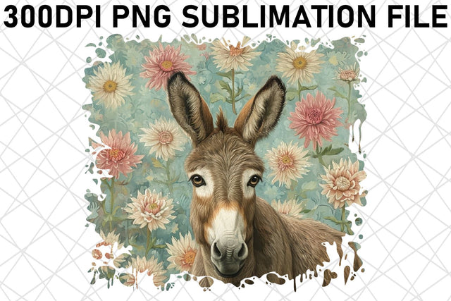 Flowered Barnyard Friends PNG Design Sublimation afrosvg 