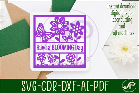 Flowers and Butterflies name wall art sign or card SVG APInspireddesigns 