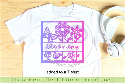 Flowers and Butterflies name wall art sign or card SVG APInspireddesigns 