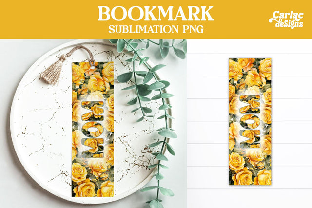 Flowers Bookmark, Printable Bookmark Sublimation Carla C Designs 