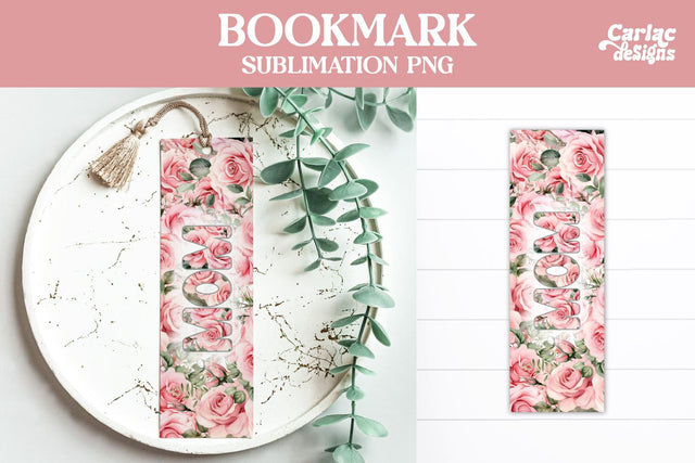 Flowers Bookmark, Printable Bookmark Sublimation Carla C Designs 