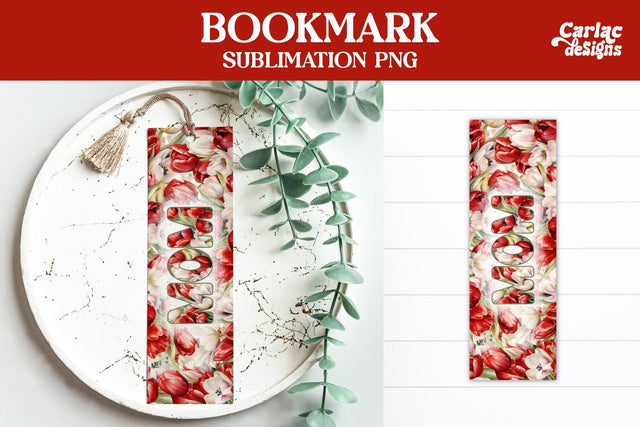 Flowers Bookmark, Printable Bookmark Sublimation Carla C Designs 