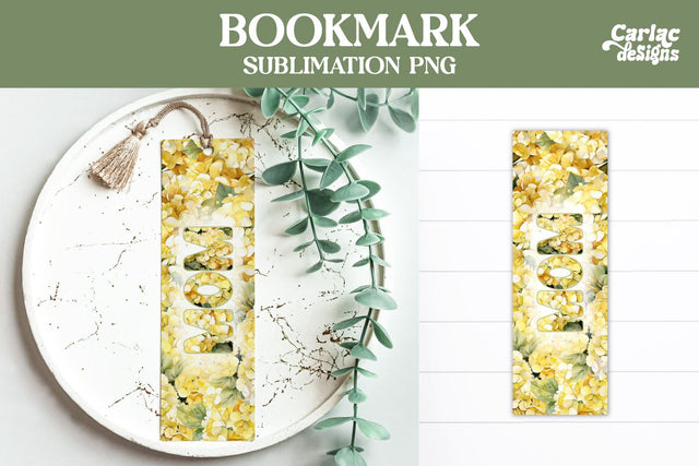 Flowers Bookmark, Printable Bookmark Sublimation Carla C Designs 