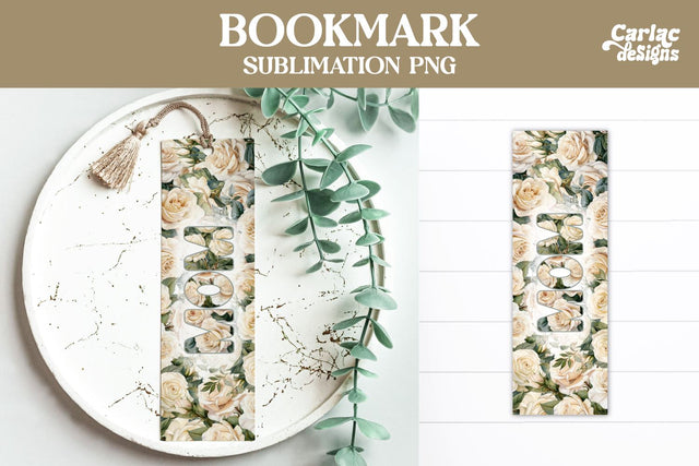 Flowers Bookmark, Printable Bookmark Sublimation Carla C Designs 