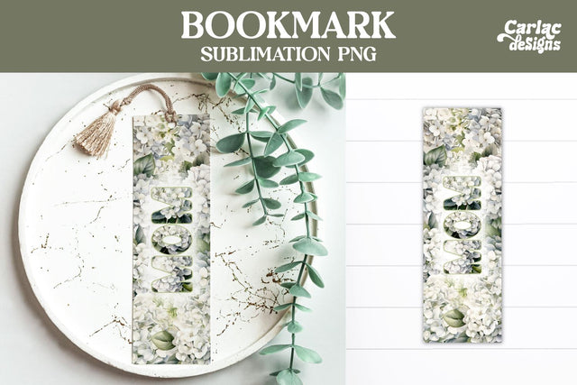 Flowers Bookmark, Printable Bookmark Sublimation Carla C Designs 