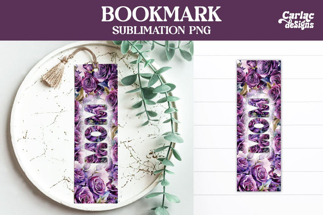 Flowers Bookmark, Printable Bookmark Sublimation Carla C Designs 