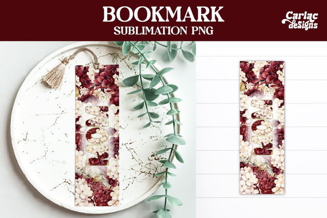 Flowers Bookmark, Printable Bookmark Sublimation Carla C Designs 