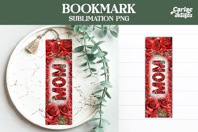 Flowers Bookmark, Printable Bookmark Sublimation Carla C Designs 